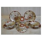 Bone China Geisha Ware 4 Tea Cups And Saucers
