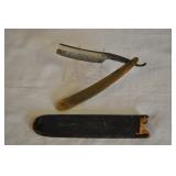 The Old English Straight Razor With Case