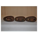 Vintage  Wood Sailing Pulleys Three