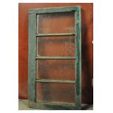 Vintage Green Weathered Window 4 Pane Muntin