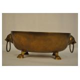Footed Brass Dish With Handles