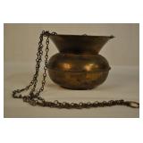 Hanging Brass Spitoon " Made In England "