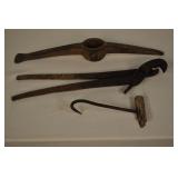 Primitive Farm Tools - Hay Hook, Pick Axe,
