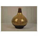Glazed Ceramic Vase Signed/unknown 13" X 10"
