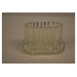 Vintage Glass Cigarette Holder With Ashtray Base