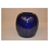 Cobalt Blue Blown Glass Vase