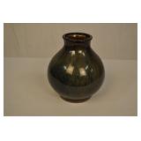 Ceramic Green And Black Vase