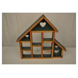 Painted Wood Knick Knack House Green