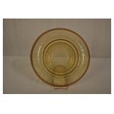 Art Deco Glass Centerpiece With Gold Accent