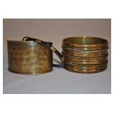 Hammered Brass Cuff, Handmade Bangle And Bracelets