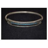 Silver Wire Arm Cuffs, Silver & Turquoise Bracelet