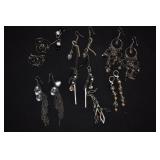 Assorted Fashion Earrings 7 Pair, Dangly