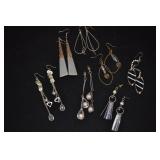 Assorted Fashion Earrings 7 Pair, Dangly