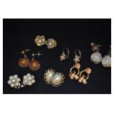Assorted Fashion Earrings 7 Pr, Flowers & Bumblbee