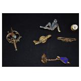 Assorted Stick Pins - Dagger, U S N Sweetheart,