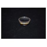 Silver And Gold Two Tone Ring, Marked