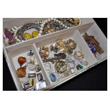 Vintage Jewelry Box With Contents