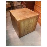 Vintage Wood cabinet with sliding door has