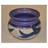 Ceramic Vessel Cobalt And Salt Glaze