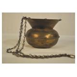 Hanging Brass Spitoon " Made In England "