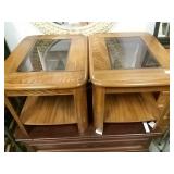 Pair Of Wood Side Tables Used Condition