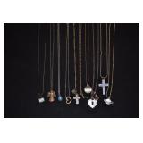 10 Fashion Necklaces And Charms - Hearts, Crosses,