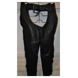 Leather King Chaps Black Size Xxs, Belted Front,