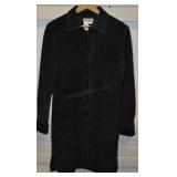 Chelsea Studio Black Leather Long Coat Size 4