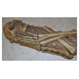 Skull And Bones Casket Incencse Burner 11"