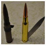 .50 Caliber Cartridge And Pocket Knife