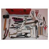 Red Tool Box With Assorted Tools
