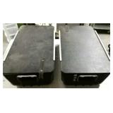 Pair Stackable Tool Bins Black Hd Plastic