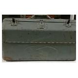 Grey Metal Box Dome Top W/ Fish Logo