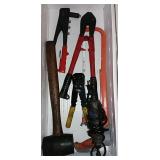 Assorted Hand Tools Dremel, Bolt Cutters