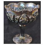 Imperial Glass Amethyst Smoke Footed Compote