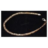 14 K Gold Byzantine Bracelet  8.5 Inches 4.3 Grams