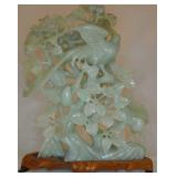 Hardstone Carving Of Birds And Flowers