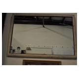 Rustic Wall Mirror Weathered Painted Wood Frame