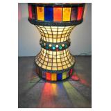 Antique Leaded Stained Glass Pharmacy Trade Sign