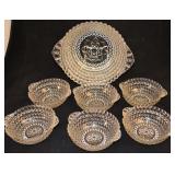 Vintage Berry Bowl Set, Master Bowl & 6 Small Bowl