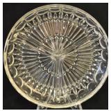 Vintage Relish Plate 3 Part, Thick Pressed Glass