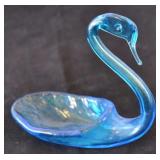 Blue Swan Blown Glass 4.5 Inches