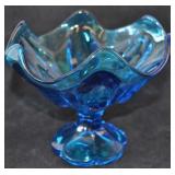 Vintage Viking Blue 6 Petal Handkerchief Bowl