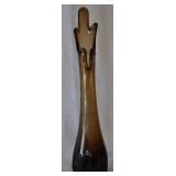 1960s Art Blown Glass Mod Free Form Vase