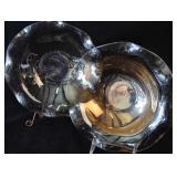 Jeannette Glass Floragold Louisa Iridescent Bowls