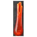 1960s Art Blown Glass Mod Free Form Vase