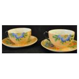 Vintage Japanese Lustreware Tea Cup And Saucer Set