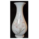 Hand Painted Chinese Porcelain Vase Pink Lilies