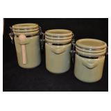 Green Porcelain Canister Set