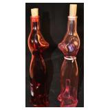 2 Cat Glass Display Bottles